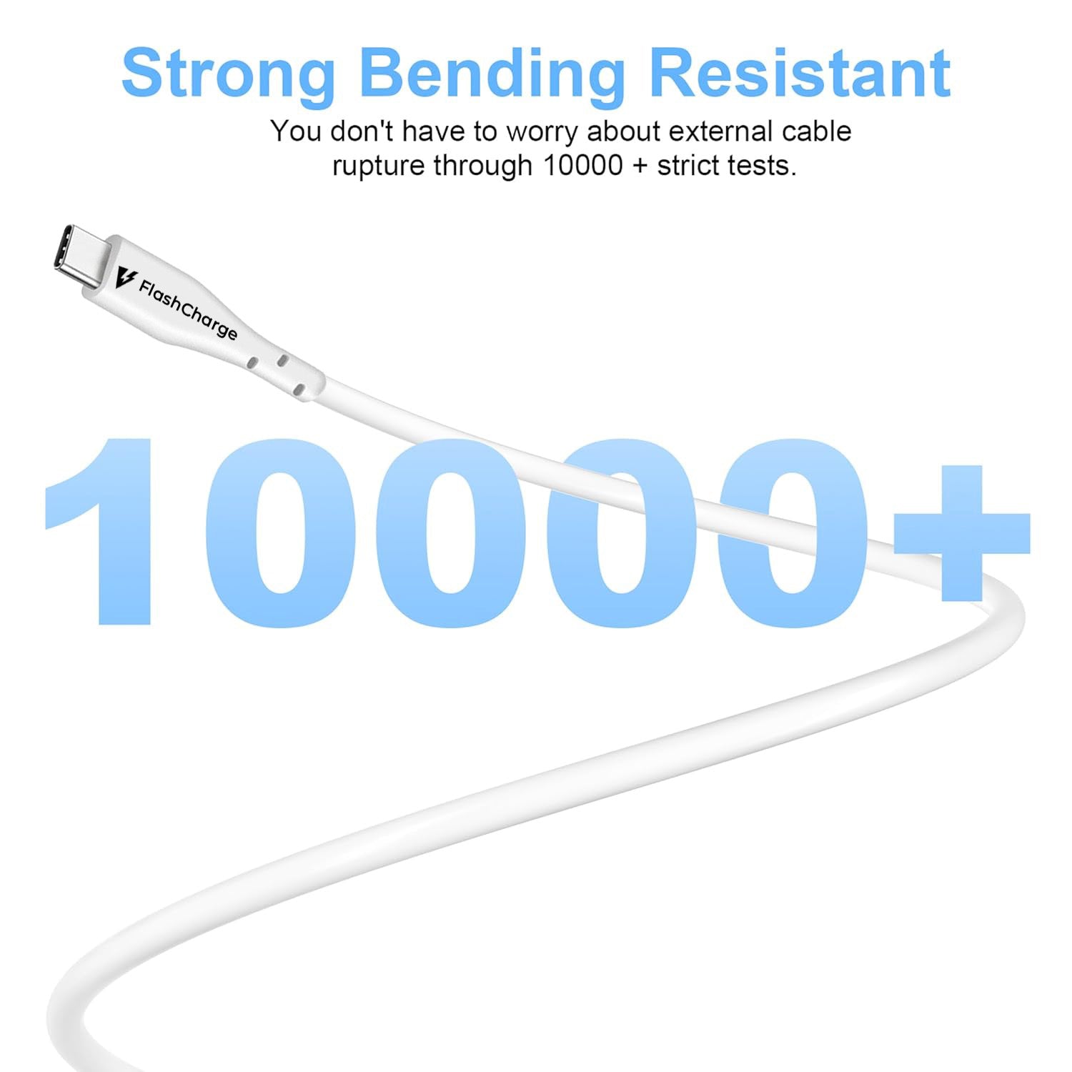 Embox 1 Meter USB Type-A to Type-C Cable | 44W Flash Charge Fast Charging Cable for Vivo V25, V27, V29, X60, X70, X80, Y100, Y200 Series