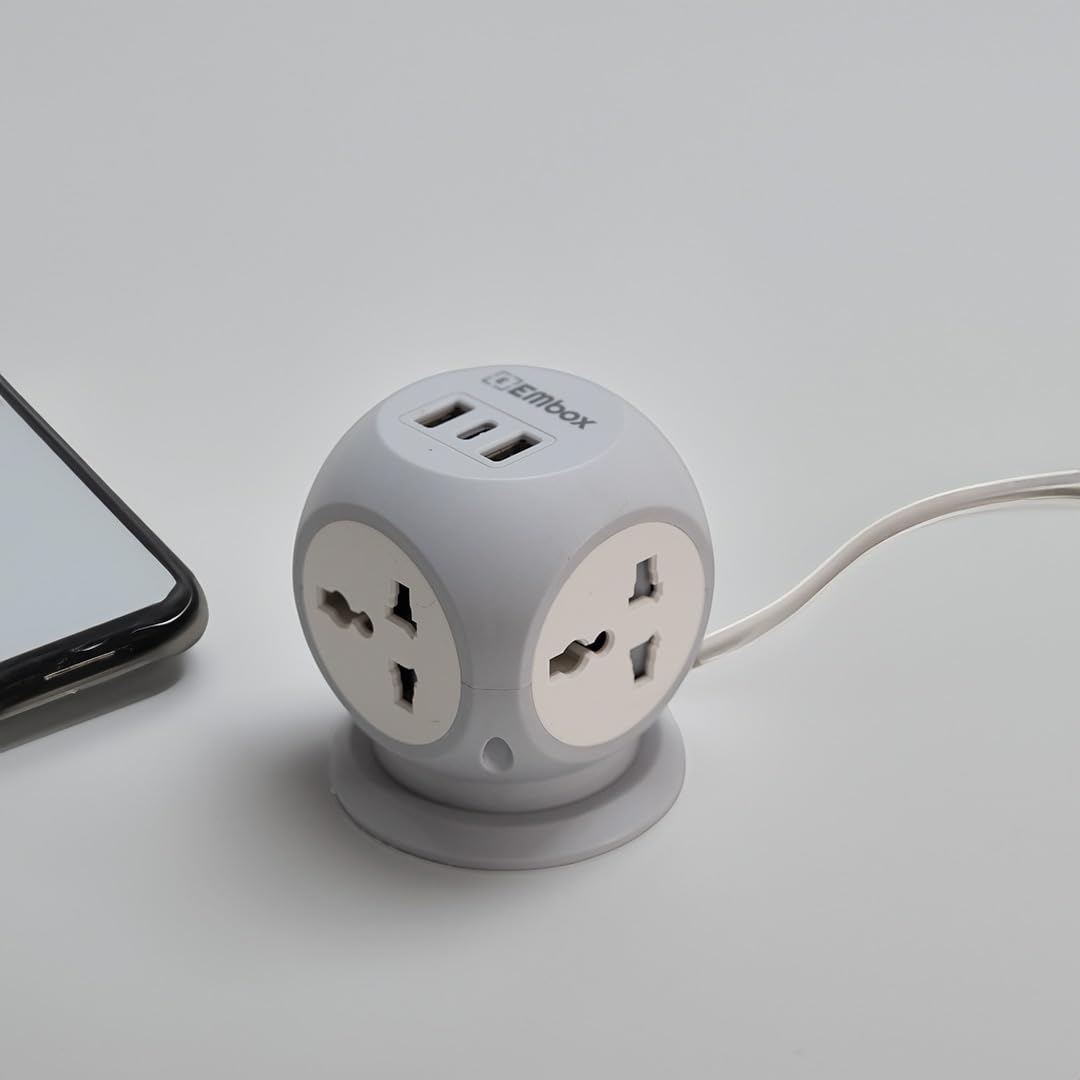 Extension Board with USB-C | 4 Universal Sockets, 2500W