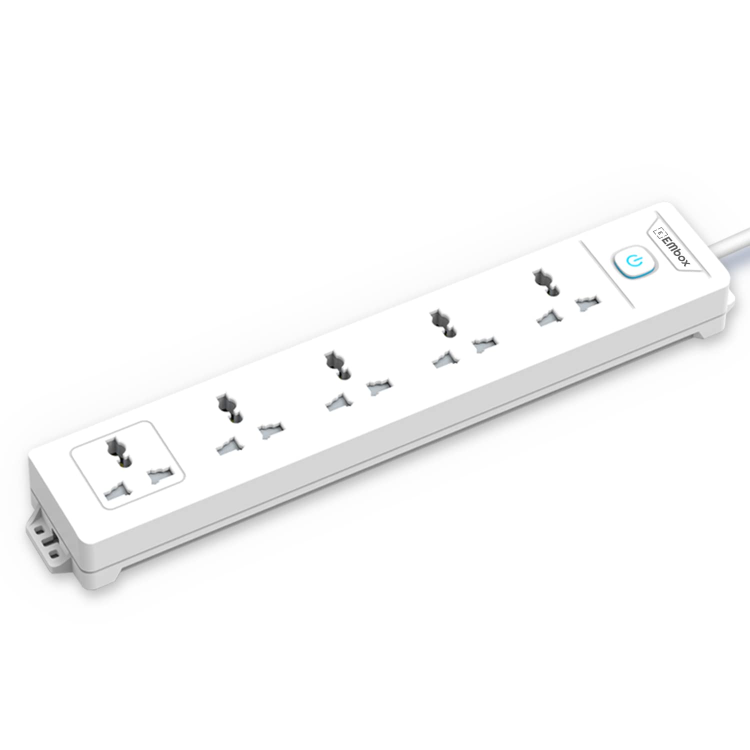 Extension Board with Switches 1500 W, 5 Universal Sockets, Master Switch,6 amp Spike Guard, LED Indicator and Safety Shutter, 2 Meter Extension Cord