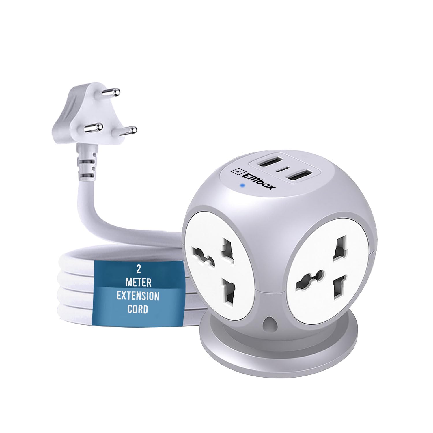Extension Board with USB-C | 4 Universal Sockets, 2500W
