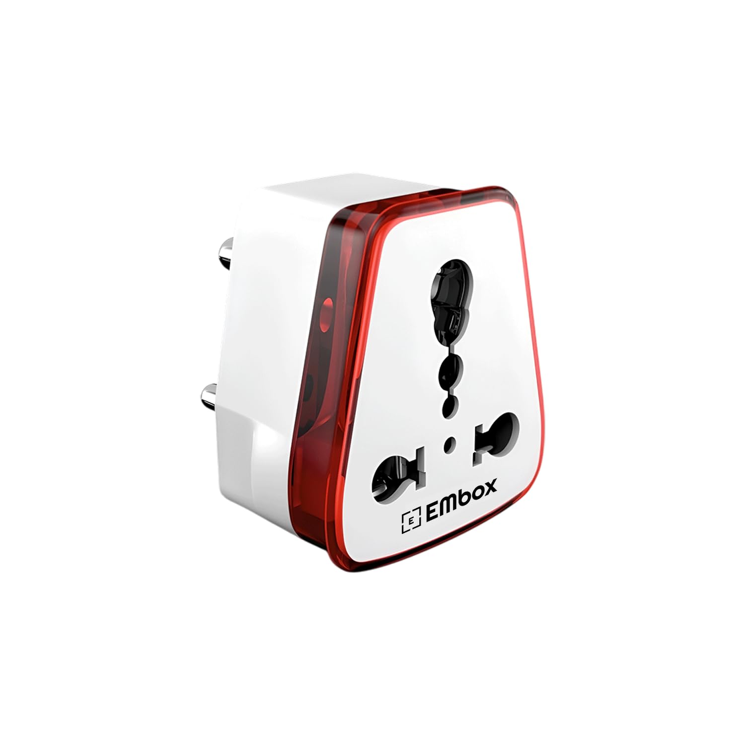 mbox 6A to 16A Converter Plug for Geysers AC Refrigerator Microwave Heavy Home Appliances-16 amp Socket with 3 Pin Outlets Sitable for All International Plugs (6-16 LED Indicator Plug-Pack of 1)