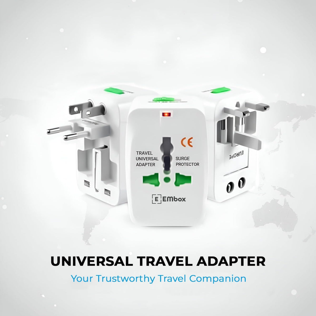 Embox Universal Charger Adapter 224+ Countries Support Travel Adapter