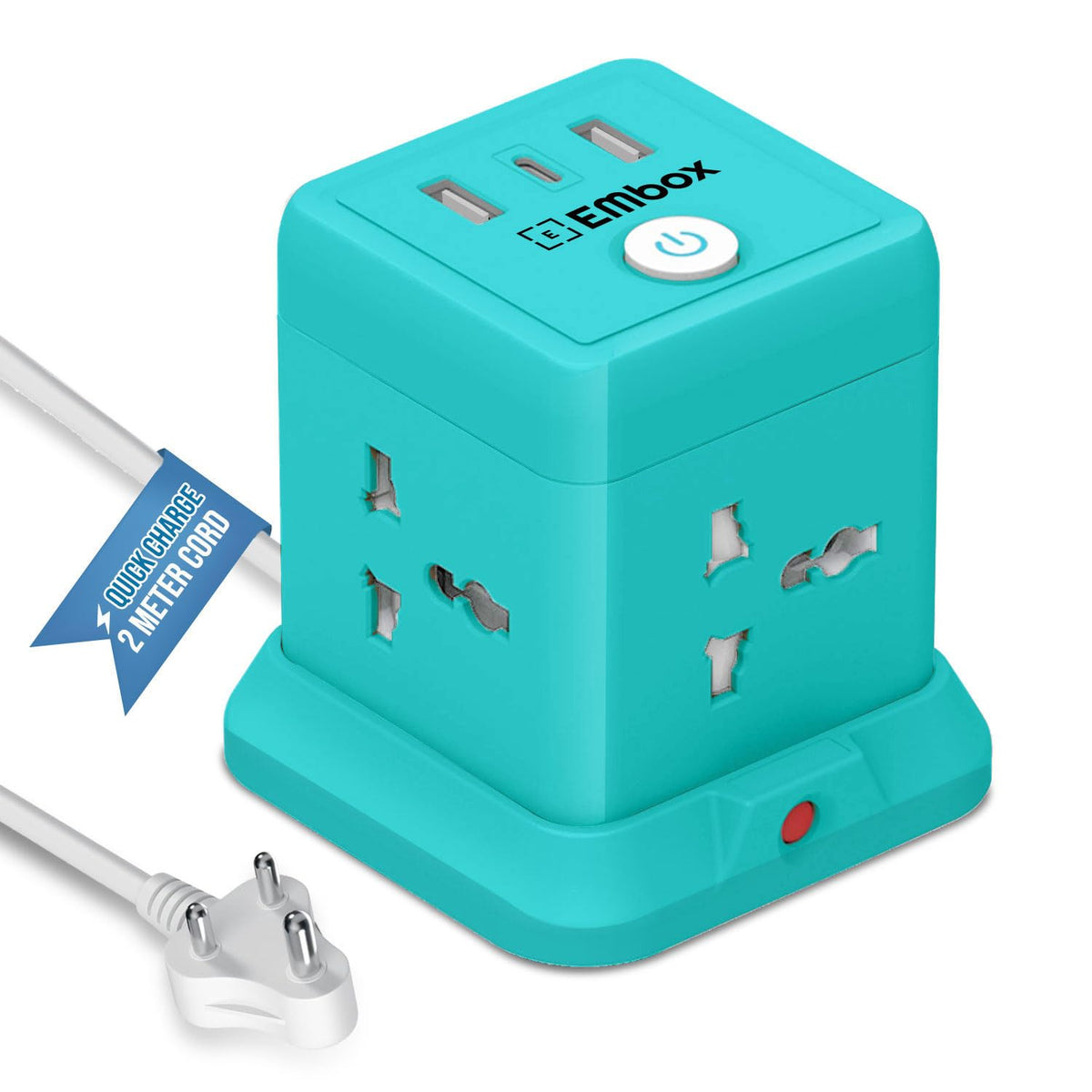 Cube Extension Board Type C USB | (2.4 A) (QC 3.0) Universal Sockets 2