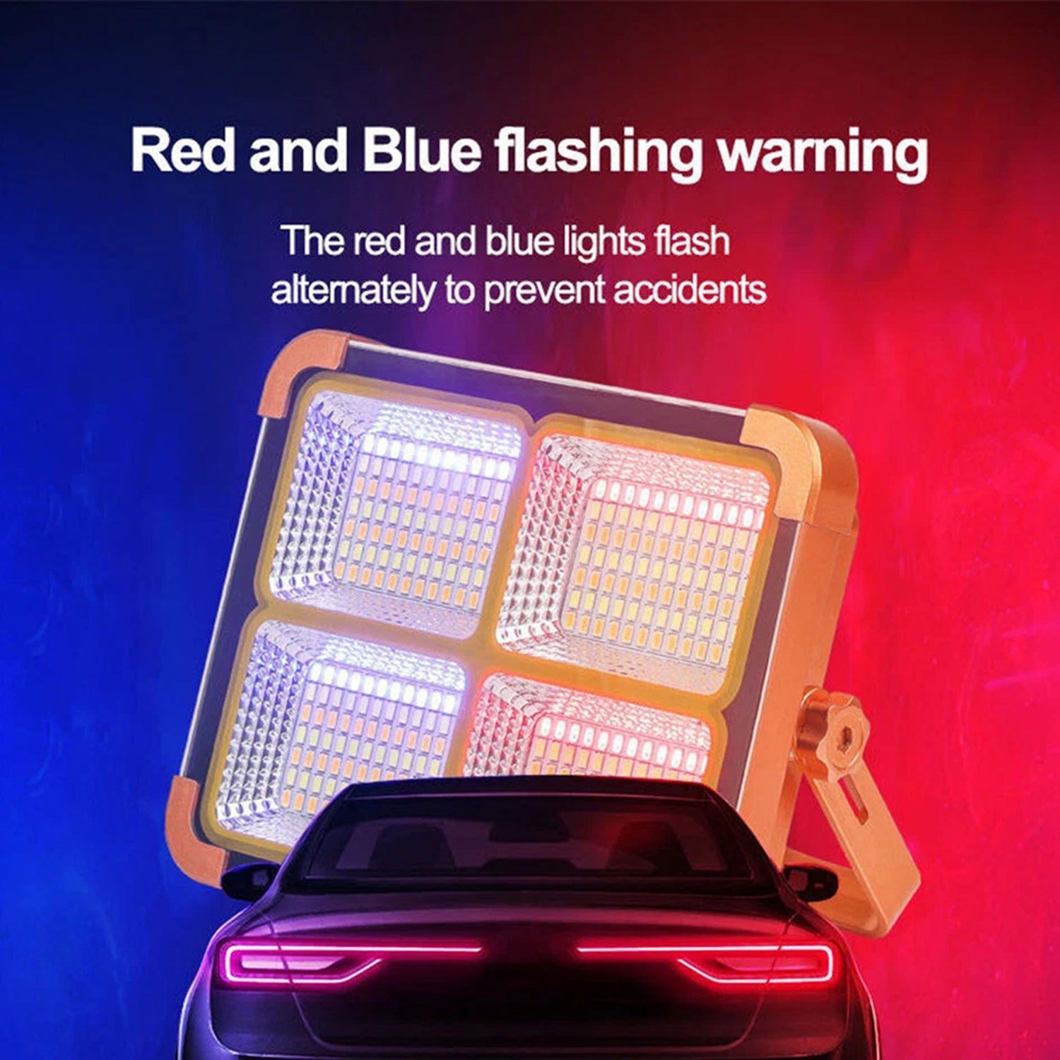 Solar LED Flood Light 100W|16500mAh Rechargeable Battery|10000LM Brightness 288 LED USB & Solar Charging| 5 Lighting Modes Portable Metal Camping Lamp for Garage Farm Fishing & Emergency