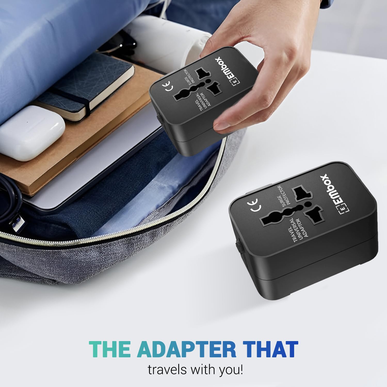 Universal Travel Adapter | All-in-One Worldwide Plug with USB-A