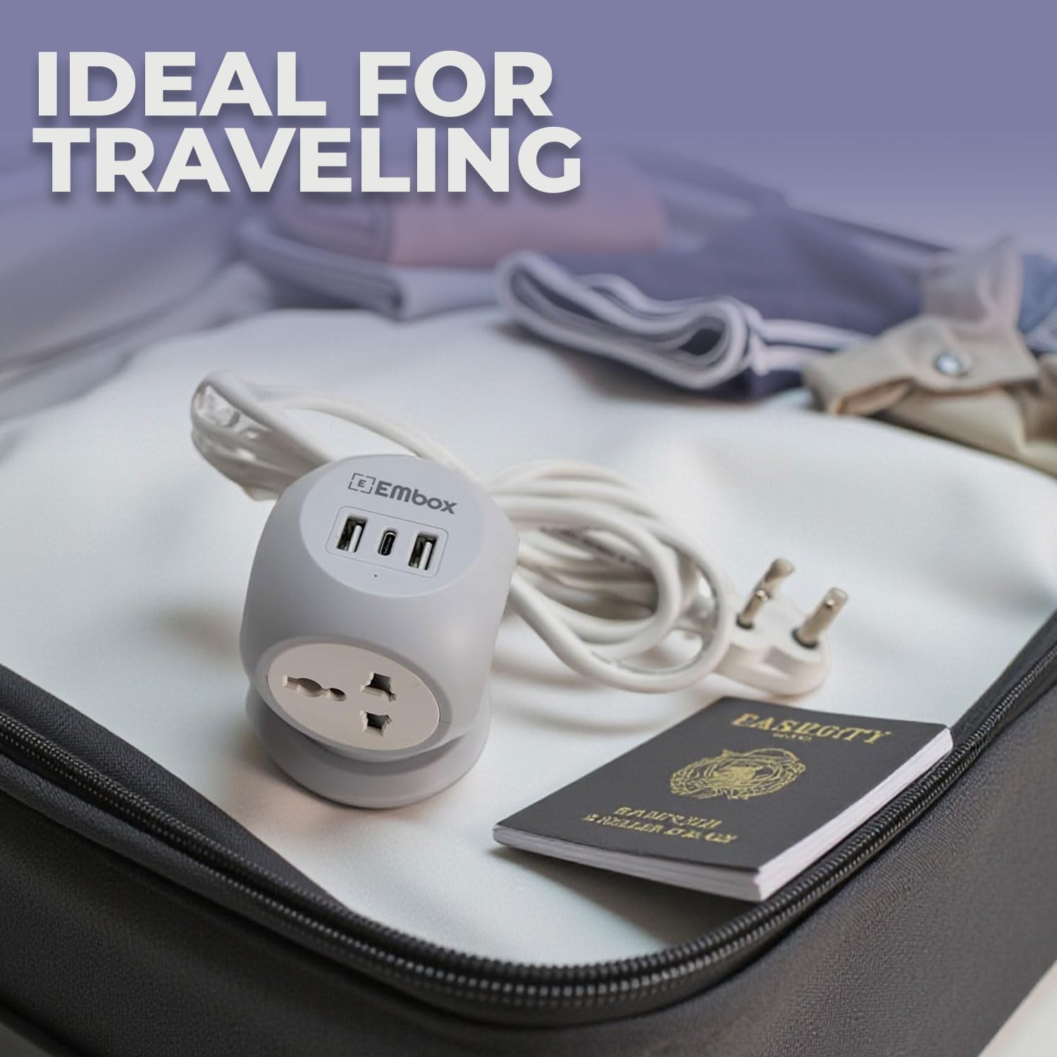 Extension Board with USB-C | 4 Universal Sockets, 2500W