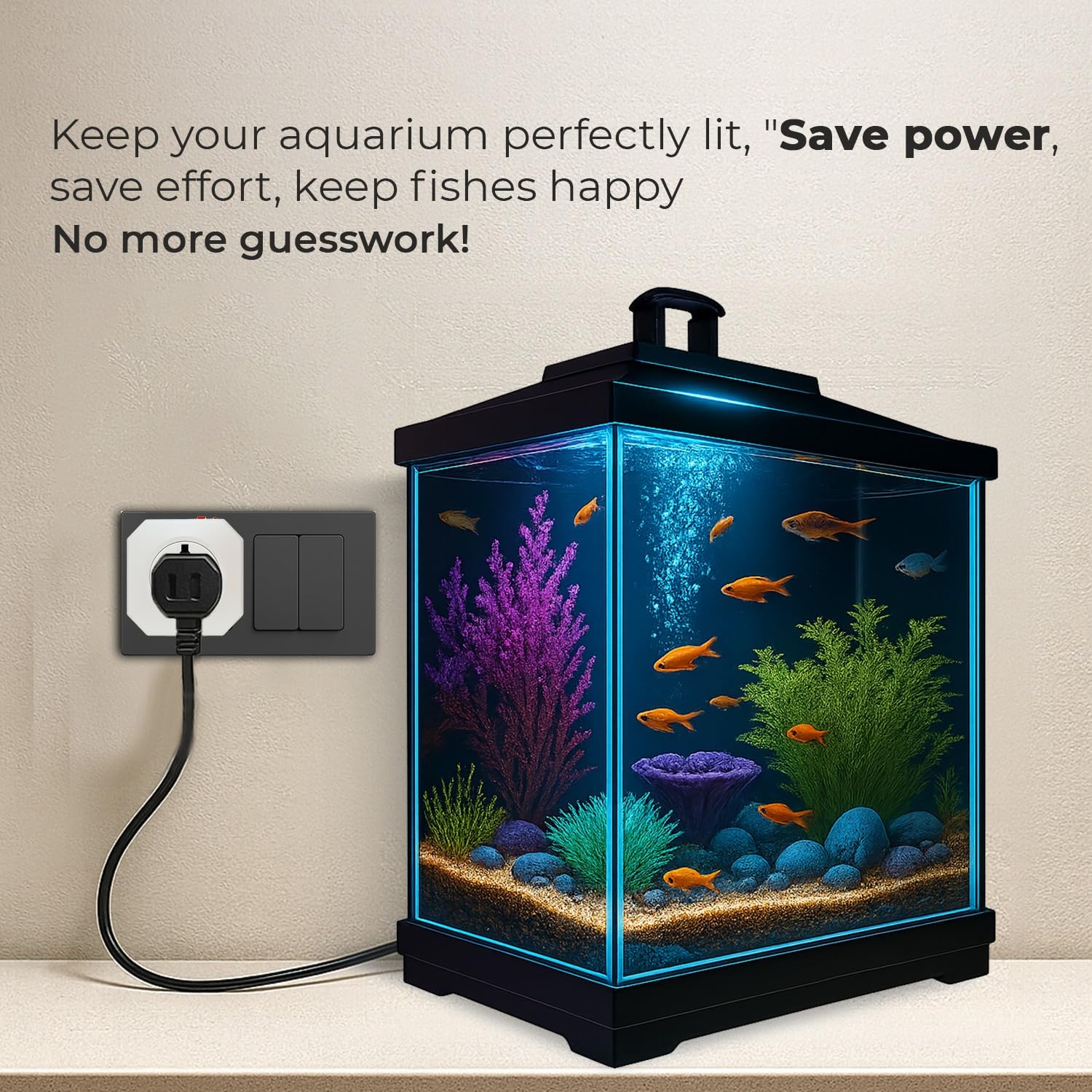 Timer Switch for Lights | Automatic On Off Switch Timer | Programmable Power Cut Off for Lights | Charging Mobile Laptop Lighting Glow Sign Board Aquarium1500W