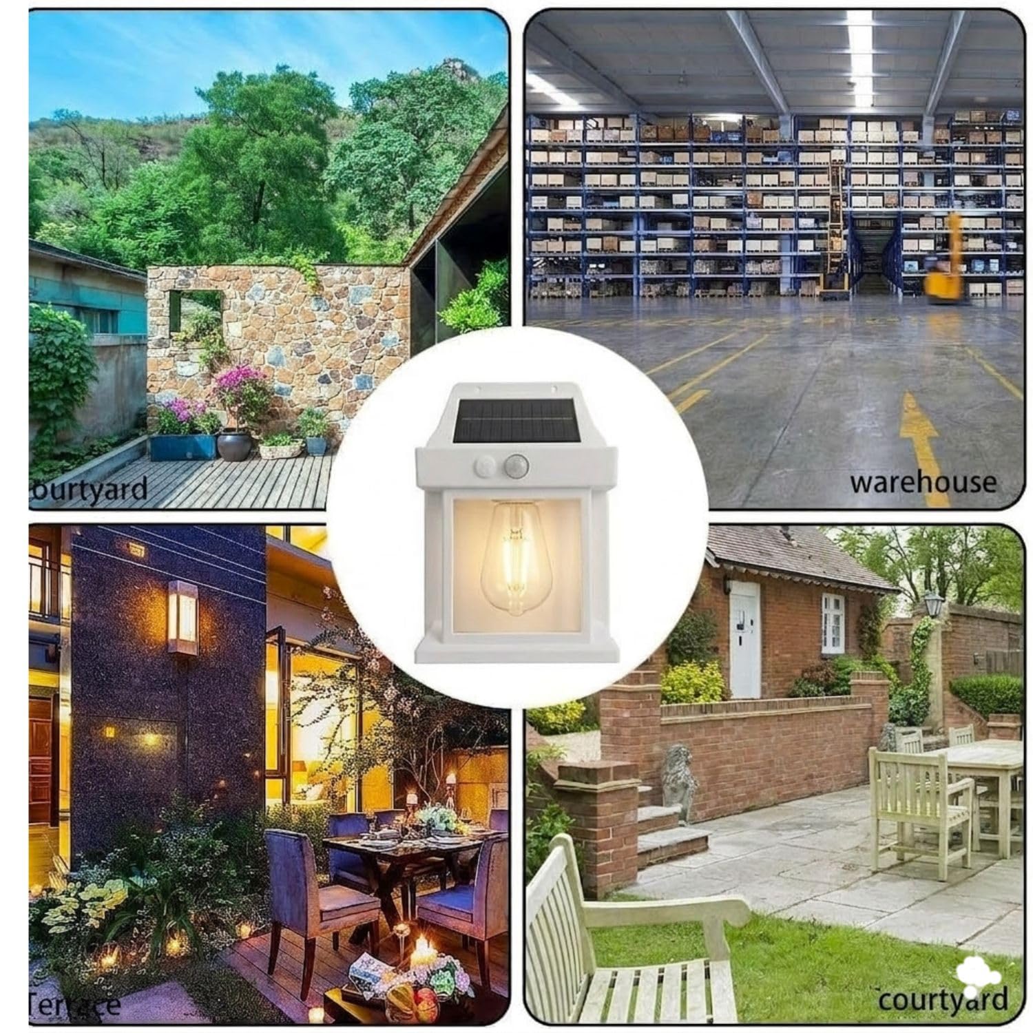 Solar Light Outdoor Garden Waterproof LED Porch, Patio, Garden, Pathway & Yard Lighting Scone Lamp for Garden Pathway, and Lawn Waterproof Automatic Powered
