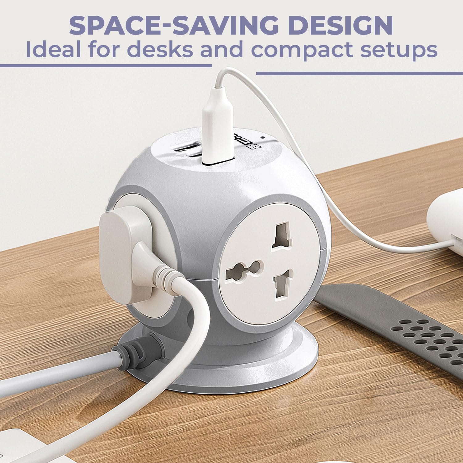 Extension Board with USB-C | 4 Universal Sockets, 2500W