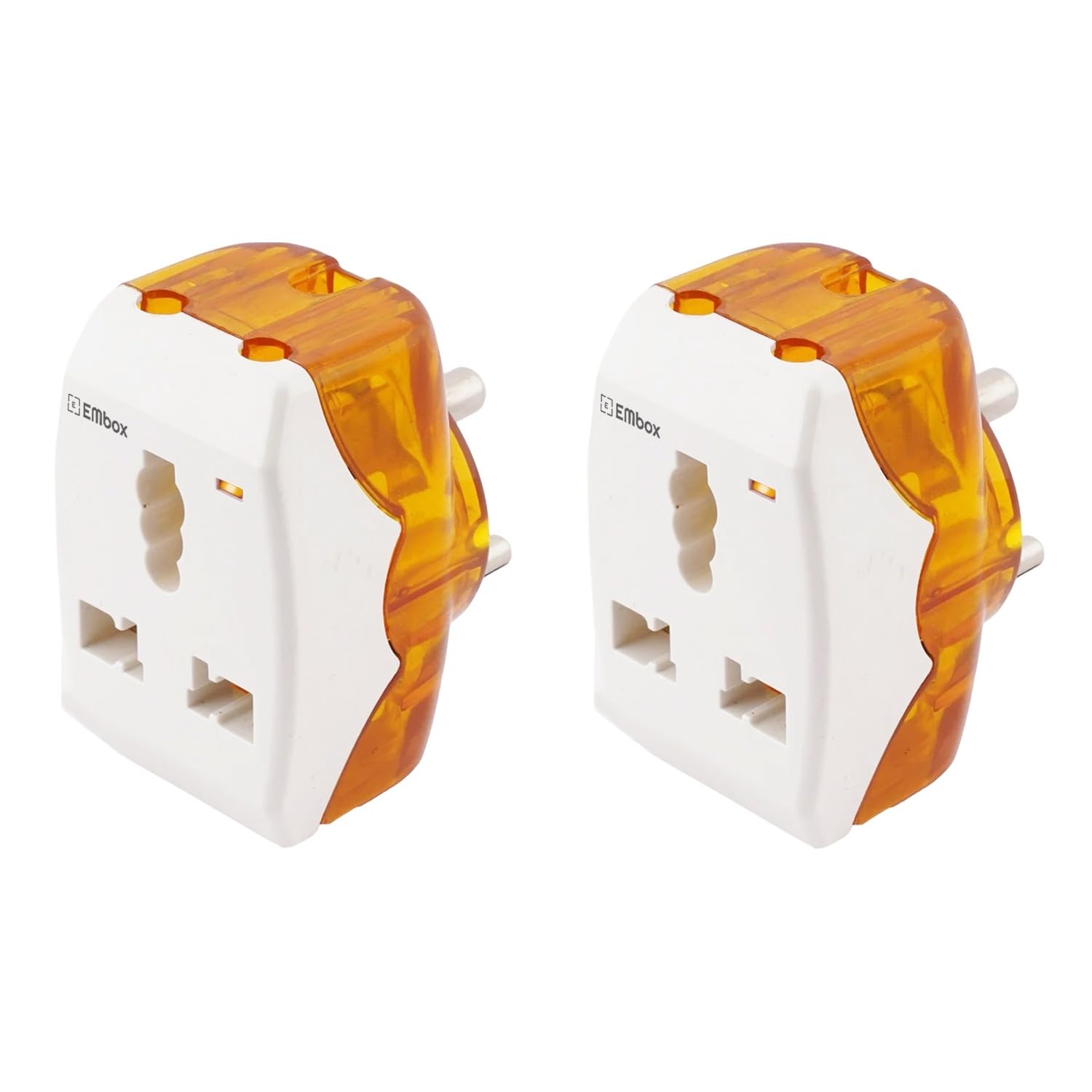 6A to 16A Converter Plug for Geysers AC Refrigerator Microwave Heavy Home Appliances-3 Pin Plug Socket Multiplug with LED Indicator Suitable for All International Plugs