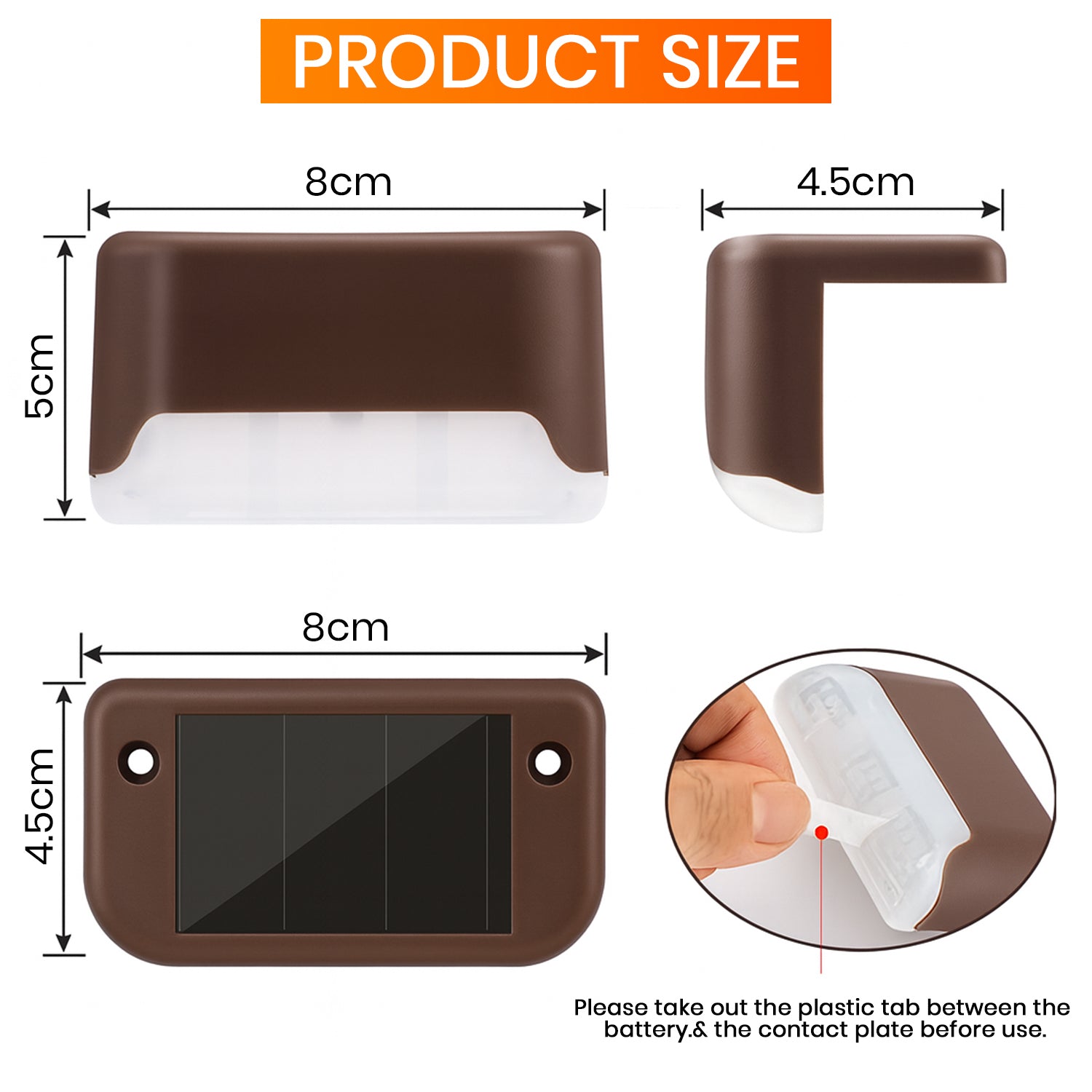 EMBOX Solar Outdoor Wall & Fence Light – Warm White, Waterproof